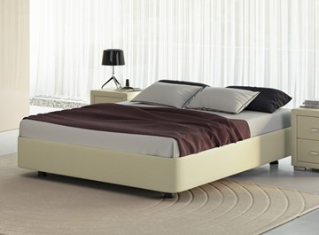 Спальная кровать Орматек Rocky Base 160x200, Экокожа (Кремовый) в Кургане