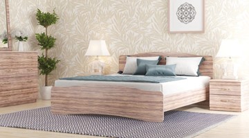 Кровать двуспальная СВ-Стиль Лира, 160х200 с основанием, сонома в Кургане