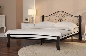 Полуторная кровать Фортуна 4 Лайт, 1400, черный/шоколад в Кургане