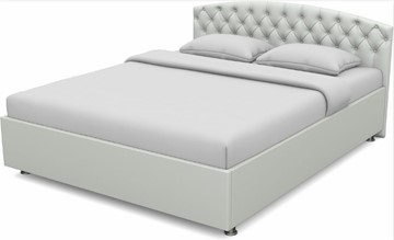 Спальная кровать Пальмира 1400 с основанием (Nitro White) в Кургане