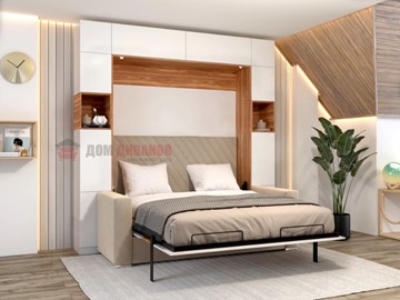 Кровать-шкаф с диваном DetalMaster Аделина 1400х2000 в Кургане