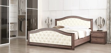 Кровать 2-спальная СВ-Стиль Стиль 1, 160х190, кожзам, с основанием в Шадринске