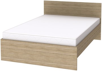 Кровать 1.5-спальная K14 с основанием, цвет Дуб Сонома в Шадринске