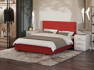 Спальная кровать Proson Neo 160х200, Велюр (Forest 13 Красный) в Кургане