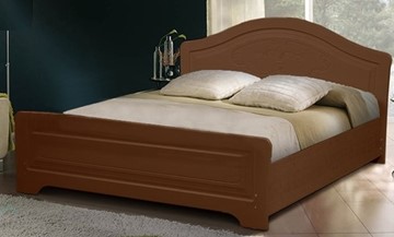 Полутороспальная кровать Ивушка-5 2000х1200 с высоким изножьем, цвет Итальянский орех в Кургане