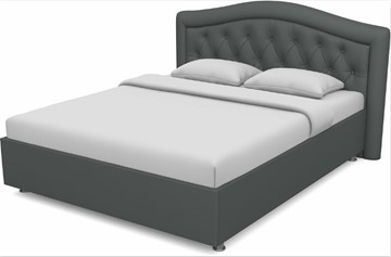 Кровать 1.5-спальная Луиза 1400 с основанием (Nitro Grey) в Кургане
