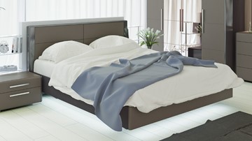 Спальная кровать Наоми 1600, цвет Фон серый, Джут СМ-208.01.01 в Шадринске