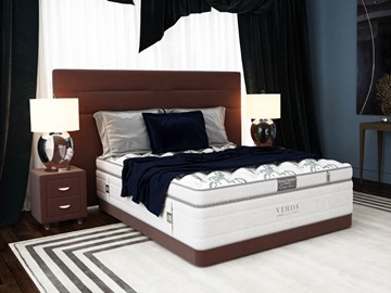 Двуспальная кровать Modern/Basement 180х200, Флок (Велсофт Спелая слива) в Шадринске