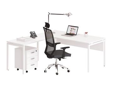 Набор мебели в офис А4 (металлокаркас DUE) белый премиум / металлокаркас белый в Шадринске