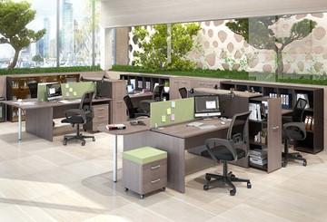 Офисный набор мебели Skyland Xten для двух сотрудников с тумбочками в Шадринске
