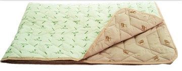 Одеяло «Зима-Лето», ткань: тик, материалы: бамбук/верблюжья шерсть в Кургане