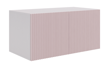 Антресоль двухдверная Зефир 118.01 (белое дерево/пудра розовая (эмаль)) в Кургане