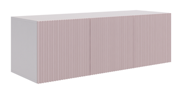 Трехдверная антресоль Зефир 119.01 (белое дерево/пудра розовая (эмаль)) в Шадринске