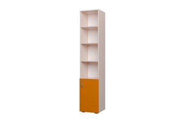 Детский шкаф-пенал 400 1Д Млечный дуб, Оранжевый в Шадринске