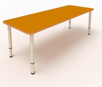 Стол для детей 2-местный  (по одну сторону столешн.) СДО-2 (0-3) оранжевый в Шадринске