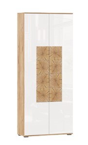 Шкаф двухстворчатый Фиджи с декоративными накладками 659.310, Дуб Золотой/Белый в Кургане