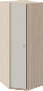 Распашной угловой шкаф Глэдис М21 (Шимо светлый/Белый текстурный) в Шадринске