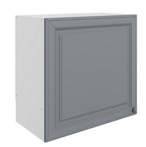 Шкаф кухонный Мишель под вытяжку L600 H566 (1 дв. гл.) эмаль (белый/серый) в Кургане