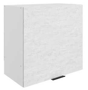 Навесной шкаф Стоун L600 Н566 (1 дв. гл.) (белый/белая скала) в Кургане