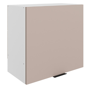 Шкаф настенный Стоун L600 Н566 (1 дв. гл.) (белый/грей софттач) в Кургане