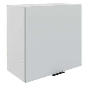 Кухонный шкаф Стоун L600 Н566 (1 дв. гл.) (белый/лайт грей софттач) в Кургане
