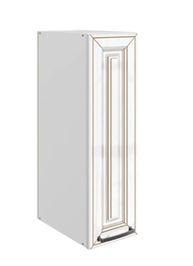 Кухонный шкаф Атланта L200 H720 (1 дв. гл.) эмаль (белый/белый глянец патина золото) в Кургане