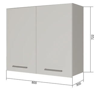 Навесной шкаф ВС7 80, Бетон пайн/Антрацит в Кургане