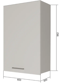 Кухонный шкаф ВС9 60, Сатин/Белый в Кургане