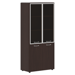 Шкаф комбинированный с дверьми в алюминиевой рамке DIONI Венге DHC 85.7  (850х430х1930) в Шадринске