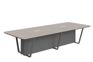 Стол для заседаний LINE Дуб-серый-антрацит СФ-571734.1 (3460х1340х754) в Кургане