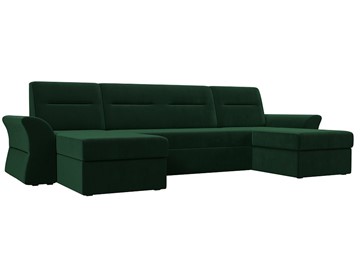 Большой П-образный диван Клайд, Зеленый (Велюр) в Шадринске