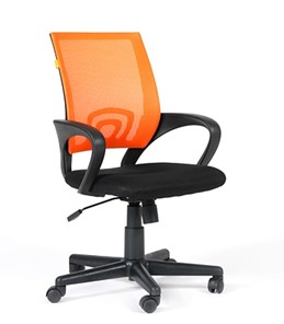 Кресло CHAIRMAN 696 black Сетчатый акрил DW66 оранжевый в Шадринске