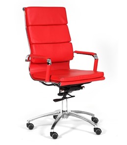 Кресло офисное CHAIRMAN 750 экокожа красная в Шадринске