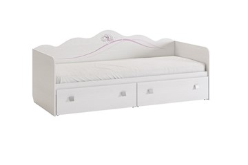 Кровать в детскую Фэнтези с ящиками, белый рамух в Шадринске