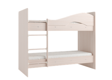 Двухъярусная кровать Мая на щитах со шкафом и ящиками, цвет Млечный дуб в Шадринске - предосмотр 2