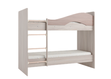 Детская 2-ярусная кровать Мая с 2 ящиками на щитах, корпус Шимо светлый, фасад Шимо темный в Шадринске - предосмотр 2