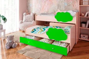 Детская 2-ярусная кровать Соник 1.6 с ящиком, Лайм в Шадринске