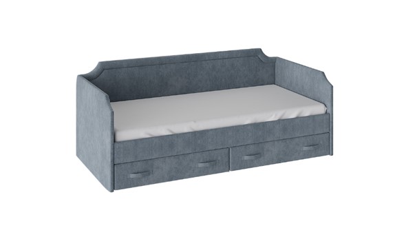 Подростковая кровать Кантри Тип 1, ТД-308.12.02 (Замша синяя) в Шадринске - изображение