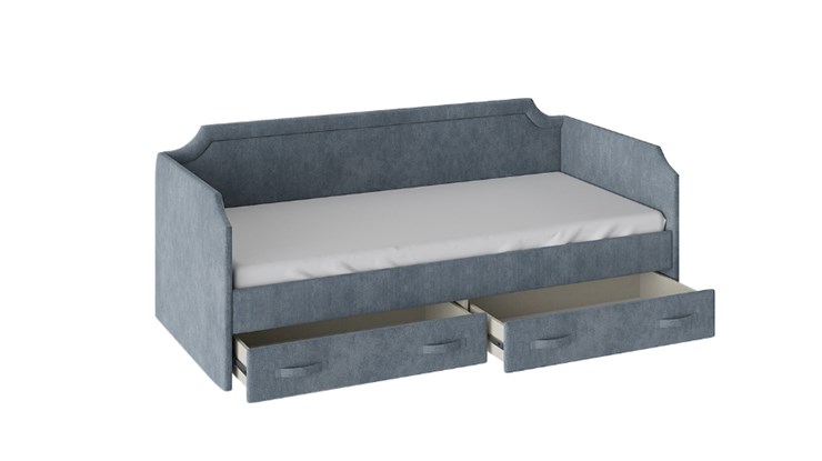 Подростковая кровать Кантри Тип 1, ТД-308.12.02 (Замша синяя) в Шадринске - изображение 1