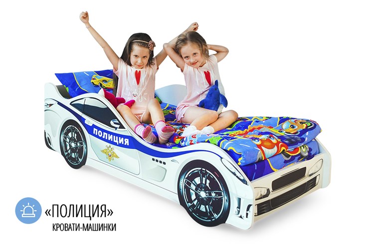 Кровать-машина детская Полиция в Шадринске - изображение 4