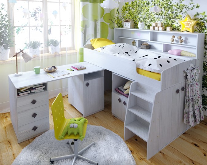 Детская кровать-чердак Малыш-5, цвет Винтерберг в Шадринске - изображение 7
