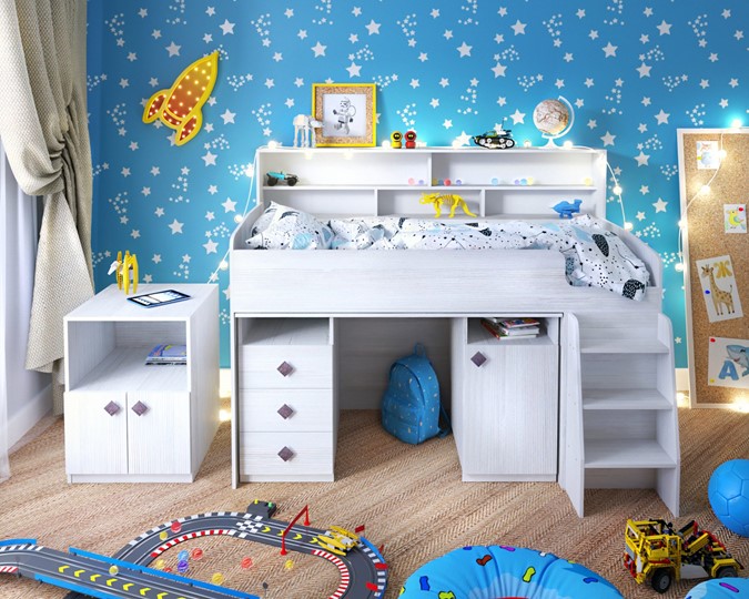 Детская кровать-чердак Малыш-5, цвет Винтерберг в Шадринске - изображение 8