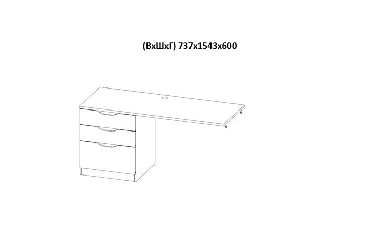 Кровать-чердак с письменным столом и шкафом POLINI Kids Simple Белый / Бетон в Кургане - изображение 9