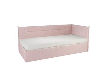 Детская кровать 0.9 Альба (Тахта), нежно-розовый (велюр) в Кургане