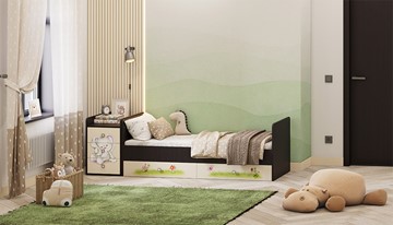 Детская кровать с комодом Фея 1100 Зайчонок Венге-бежевый в Шадринске - предосмотр 5