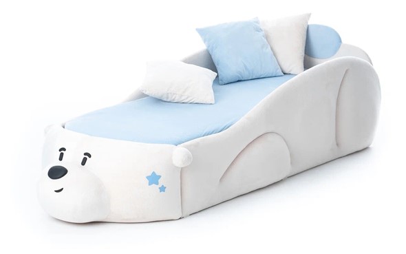 Детская кровать Мишка Pasha, белый в Шадринске - изображение