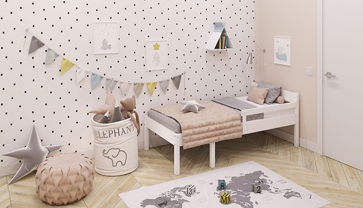Кровать детская POLINI Kids Simple 935 Белый в Шадринске - изображение 6