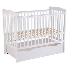 Кроватка для новорожденных POLINI Kids Simple 310-02 Белый в Кургане