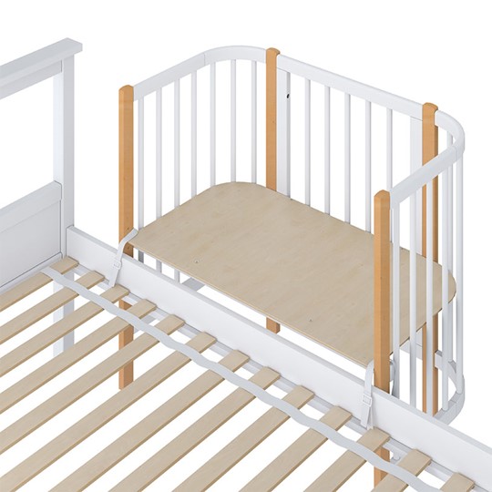 Детская кровать POLINI Kids Simple 105 Белый / Бук в Шадринске - изображение 3