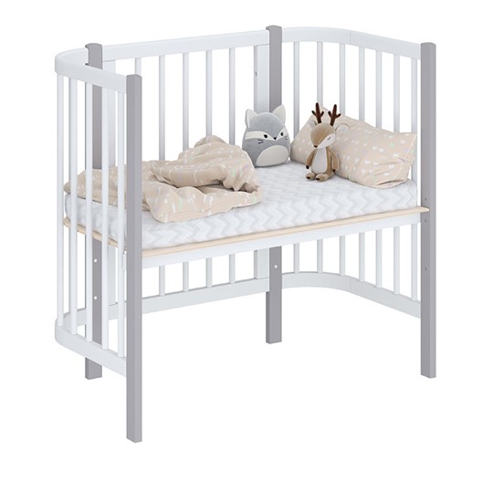 Приставная кровать POLINI Kids Simple 105 Белый / Серый в Шадринске - изображение 1